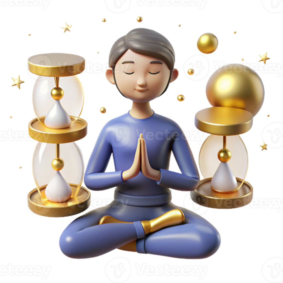Mindfulness Meditation Time, Tranquility, and Inner Peace png
