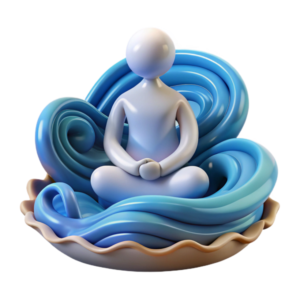 Mindfulness and Ocean Waves Finding Inner Peace png