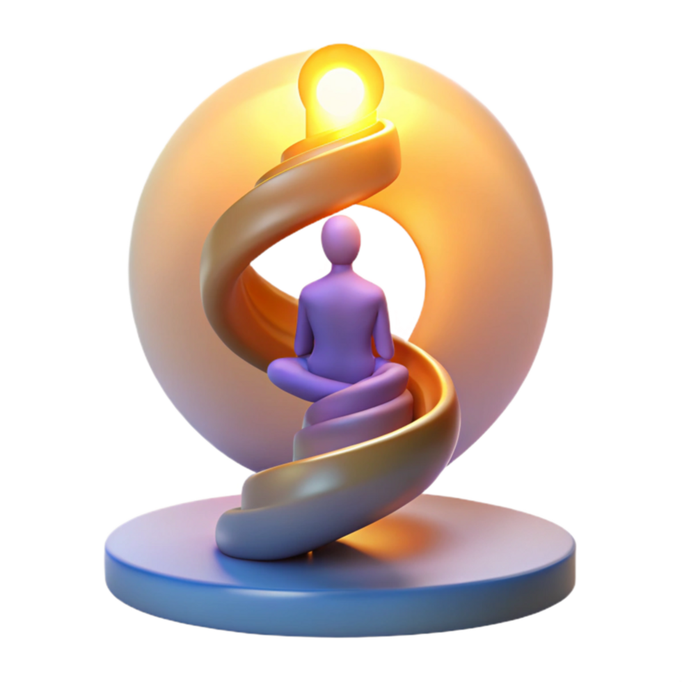 Enlightenment A 3D Render of Spiritual Ascent png