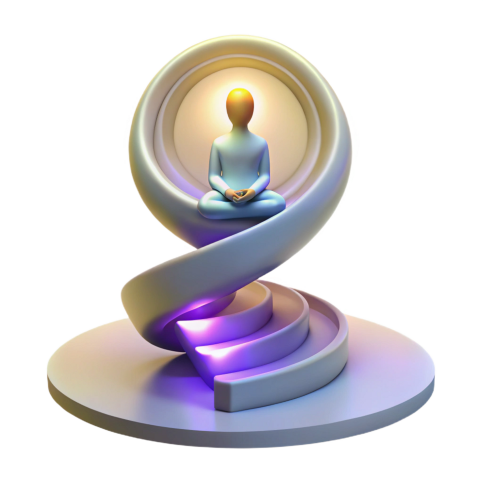 Mindfulness Meditation Spiral Path to Inner Peace png