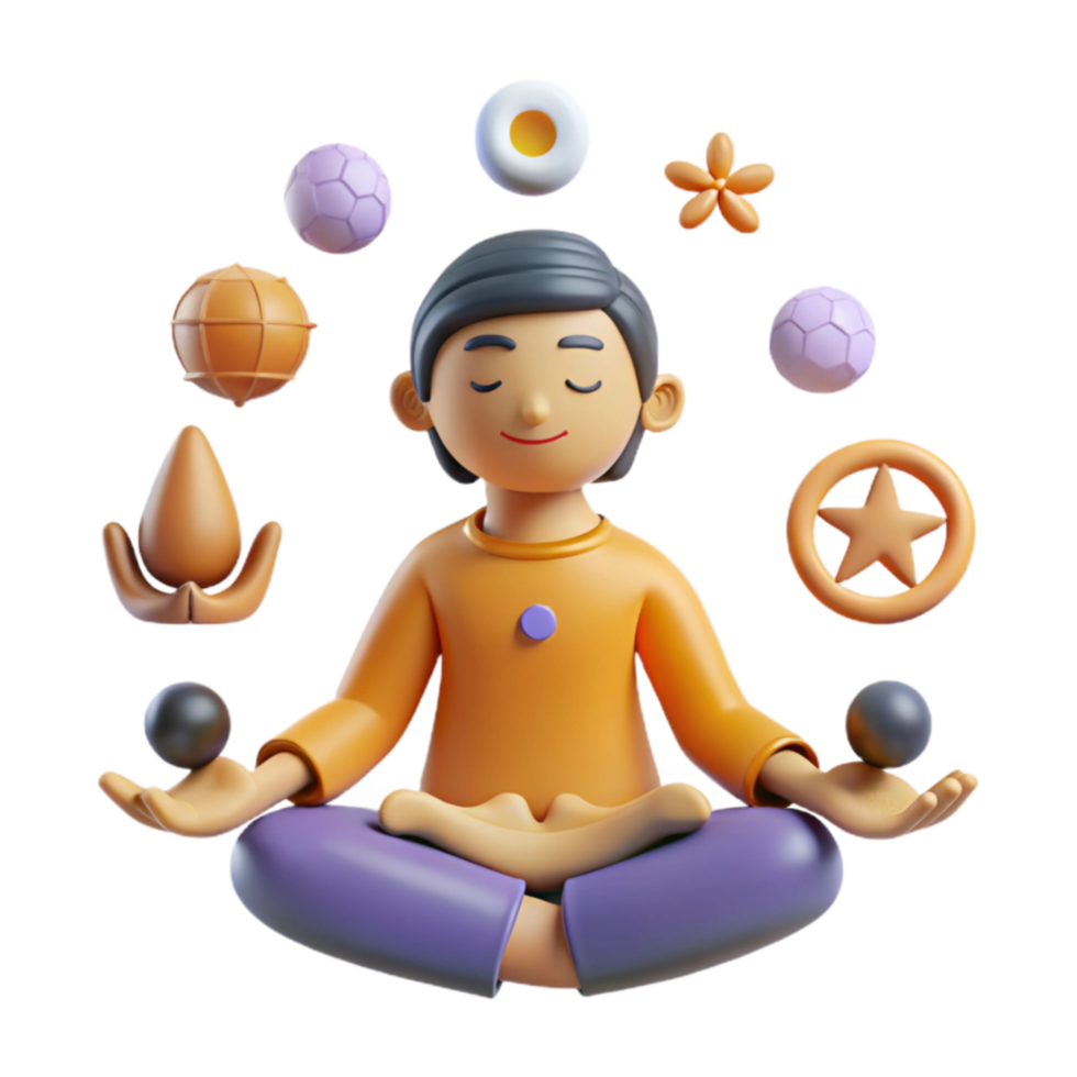 Mindfulness Meditation Finding Inner Peace Through Yoga and Chakra Balancing png
