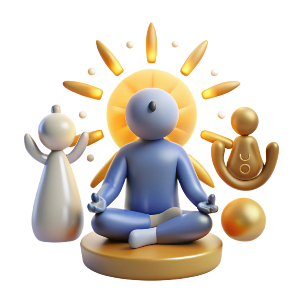 Mindfulness Meditation Inner Peace and Enlightenment png