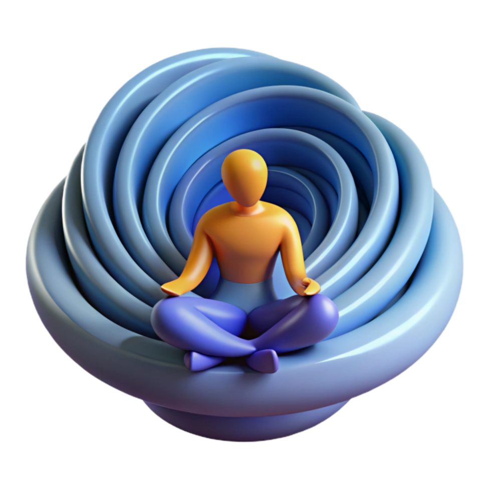 Mindfulness Meditation Inner Peace Amidst the Vortex png