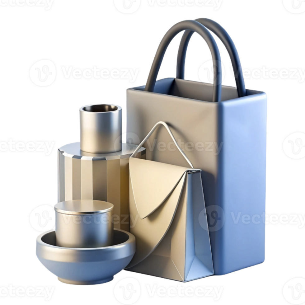 Shopping Bags, Containers, and Vessels A Still Life png