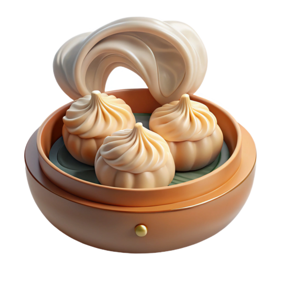 Steamed Buns in Bamboo Steamer png