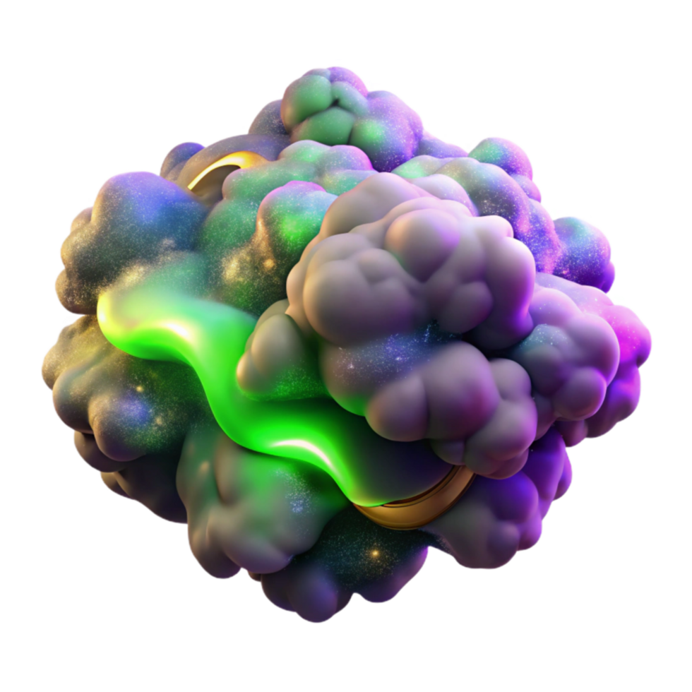 Abstract Nebula Cloud Formation 3D Render png