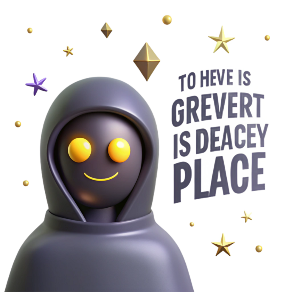 Smiling Hooded Figure in Starry Night png