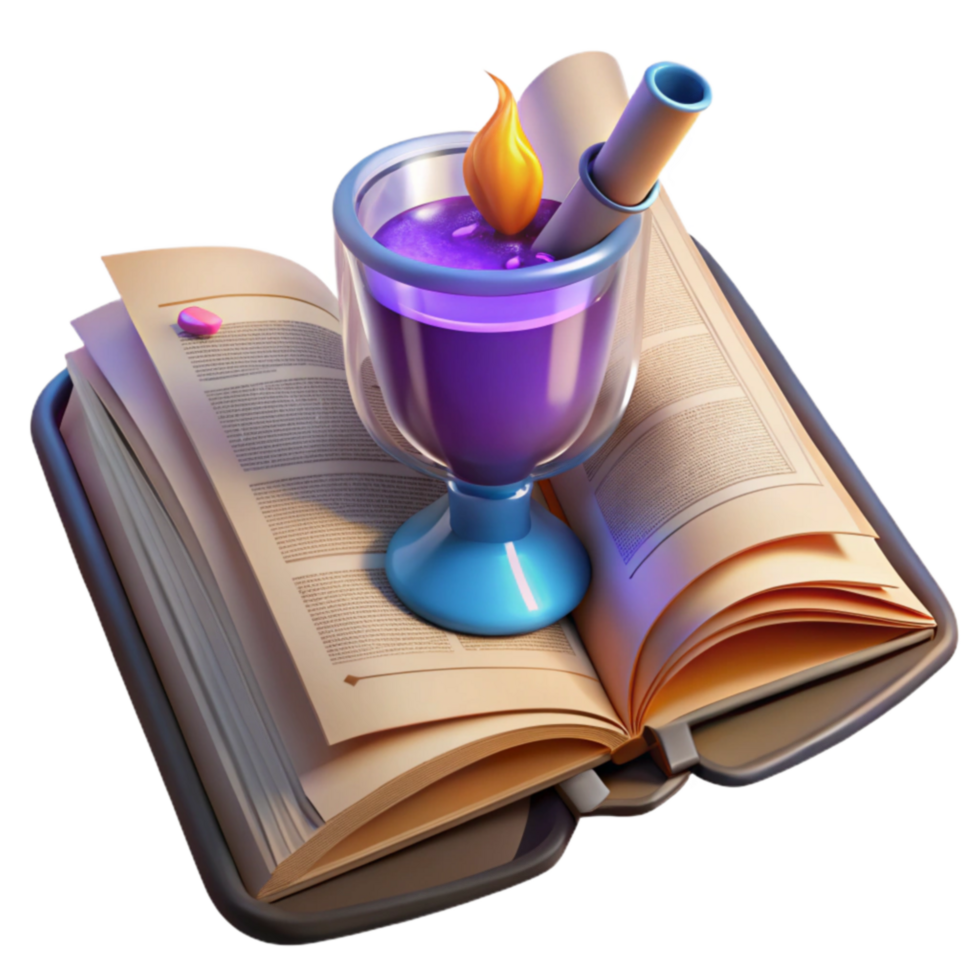 Potion, Book, Scroll, Fantasy, Magic, Mystery, Adventure, Illuminated Manuscript, Elixir, Ancient Tome png