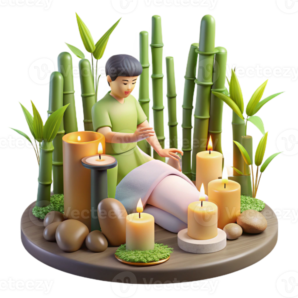 Tranquil Bamboo Spa Massage Therapy and Relaxation png