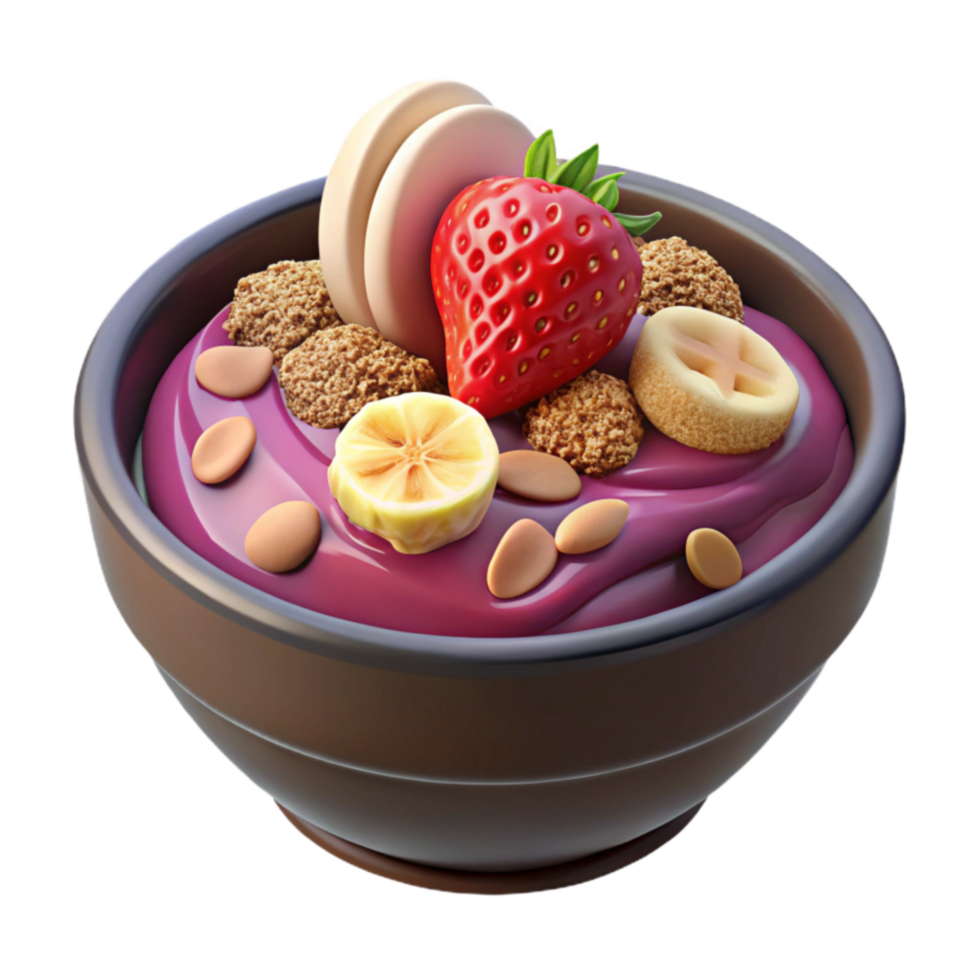 Berrylicious Fruit Bowl A Yummy Breakfast Treat png
