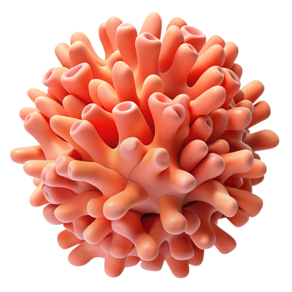 Cellular Structure 3D Model of a Biological Cell png