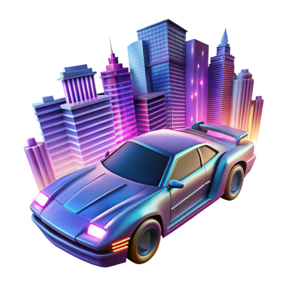 Retro City Racer 80s Nightscape Drive png