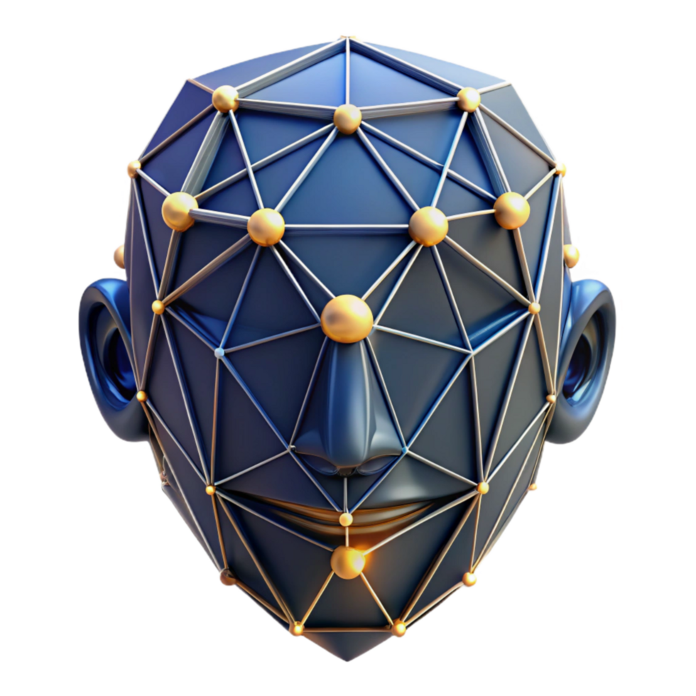 Digital Face Networked Geometry and Human Connection png