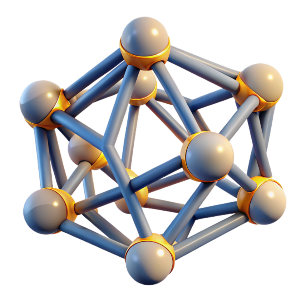 3D Molecular Structure Atoms, Bonds, and Geometry png