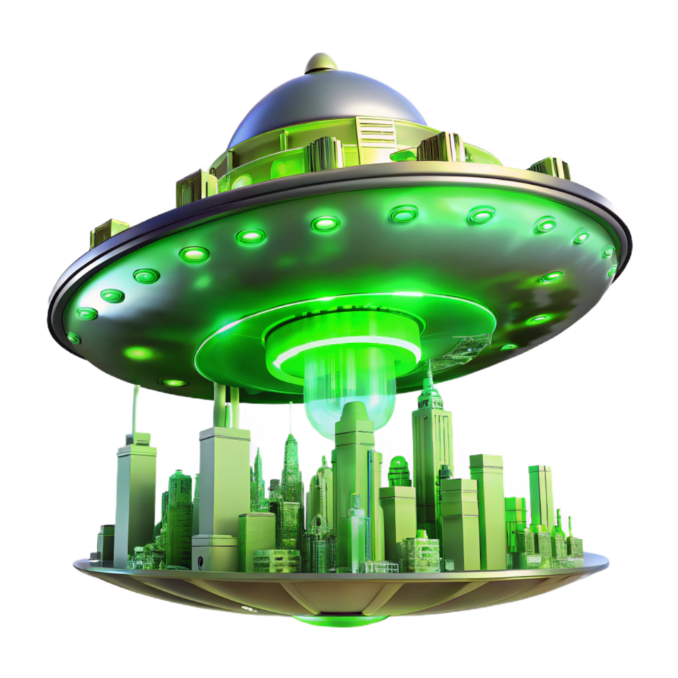 Alien Spaceship Abduction A City Under Surveillance png