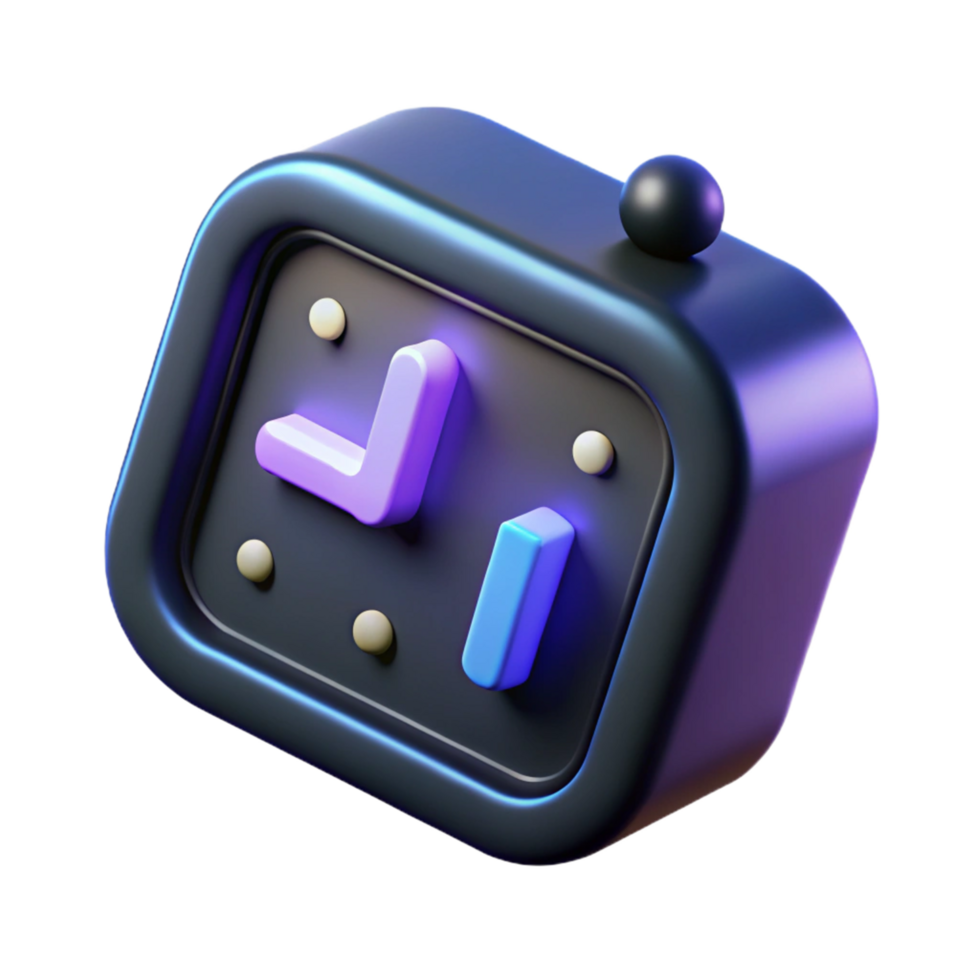 3d render do uma futurista relógio interface png
