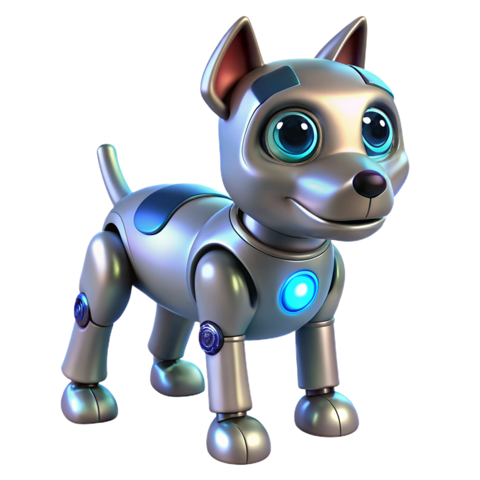Futuristic Robotic Canine A 3D Render of an Advanced Mechanical Dog png