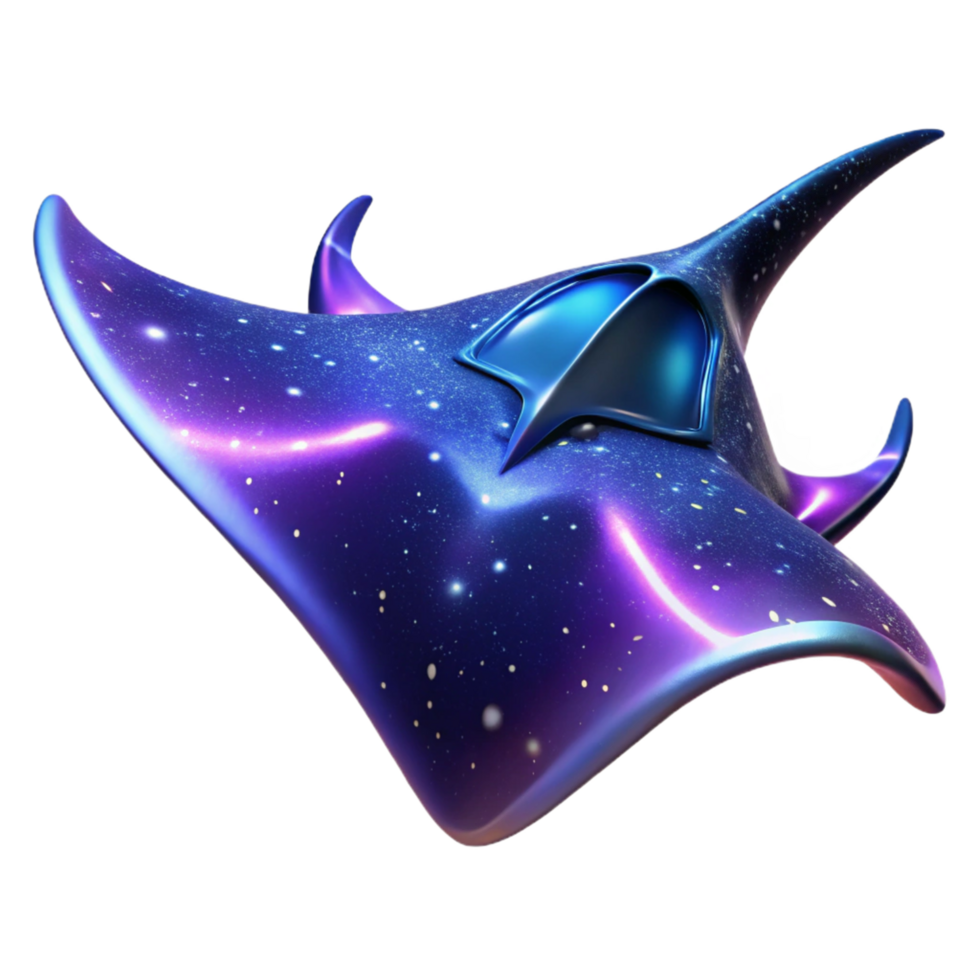 Cosmic Ray A Futuristic Stingray-Inspired Spaceship Design png