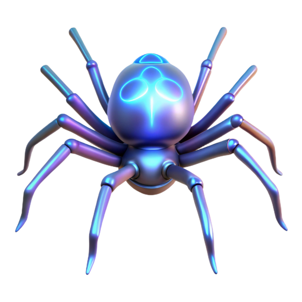 Cybernetic Arachnid A Digital Render of a Futuristic Spider png