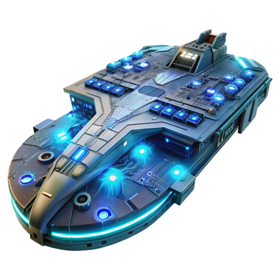 Futuristic Spaceship Design Advanced Technology and Sci-Fi Aesthetics png