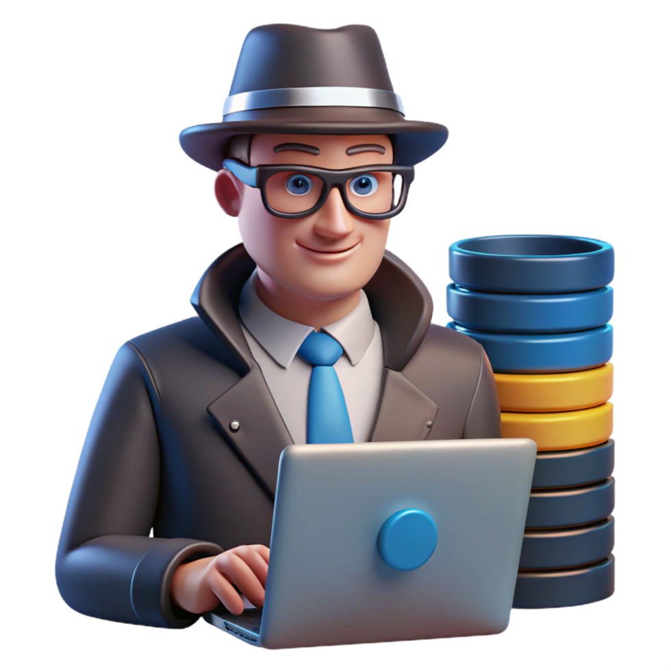 Cybersecurity Analyst Investigating Data Breach A Digital Illustration png