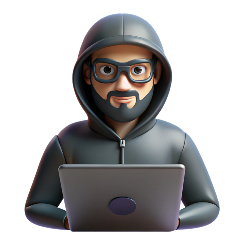 Anonymous Hacker 3D Render Cybersecurity, Digital Privacy, and Online Security png