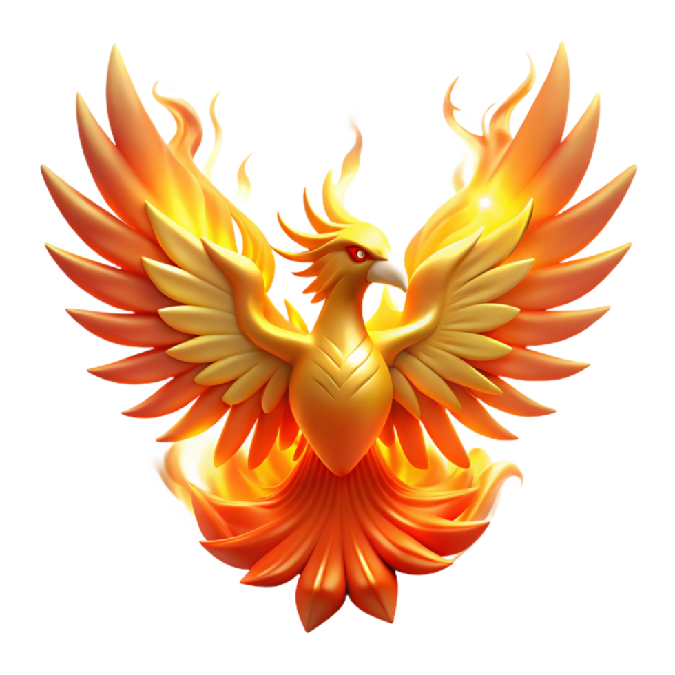 Majestic Firebird A Digital Model of a Mythical Creature png
