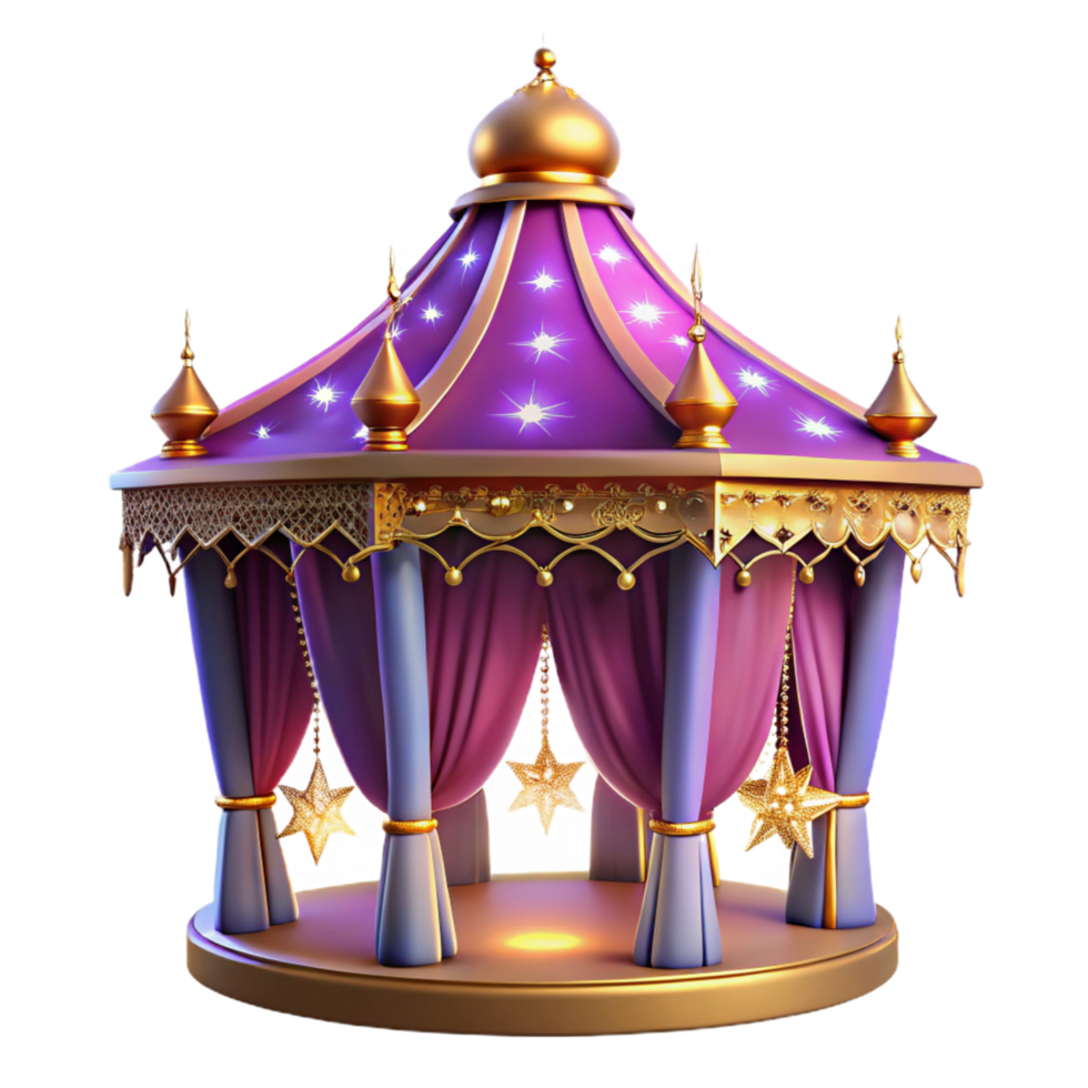 Enchanted Pavilion A Digital Render of a Magical Gazebo png