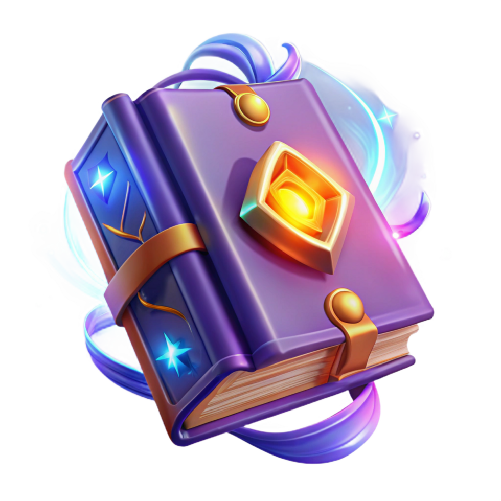 Enchanted Grimoire Magical Book of Spells and Secrets png