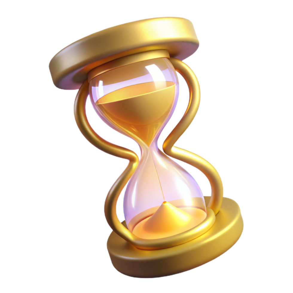 Golden Hourglass A Digital Model of Time's Passage png
