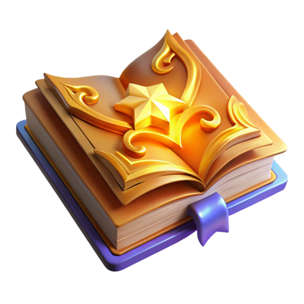 Golden Book of Enchantment A Magical Tome png
