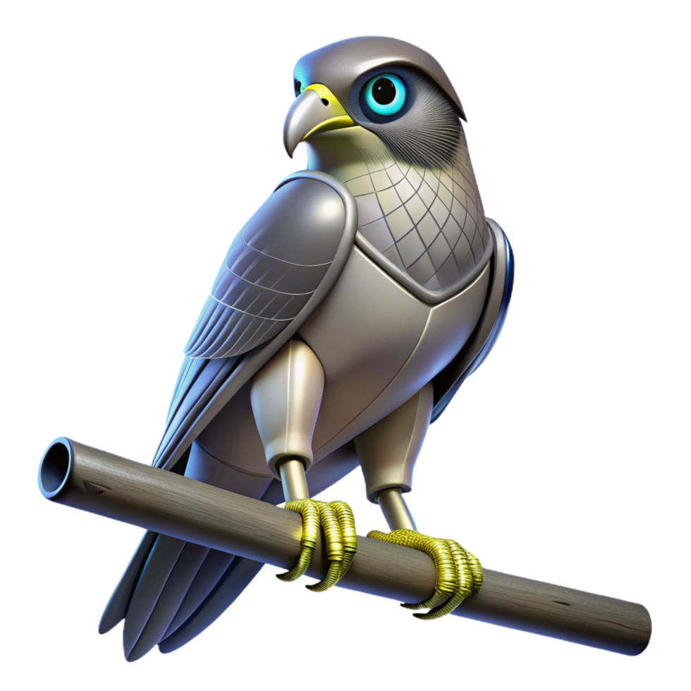 Robotic Falcon A 3D Model of a Mechanical Bird png