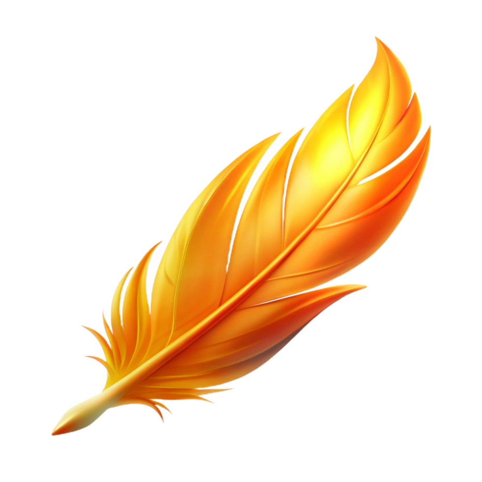 Golden Feather A Symbol of Hope and Freedom png