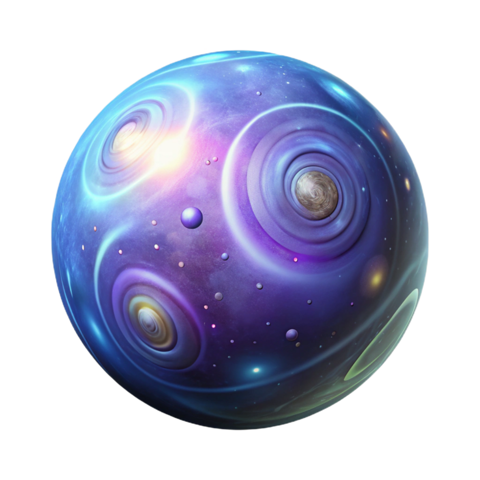 Celestial Orb A Symphony of Cosmic Swirls and Nebulae png