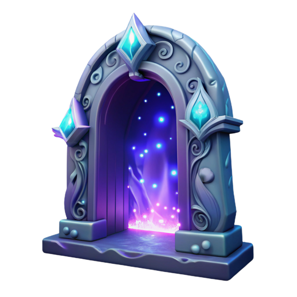 Enchanted Archway Digital Render of a Magical Portal png