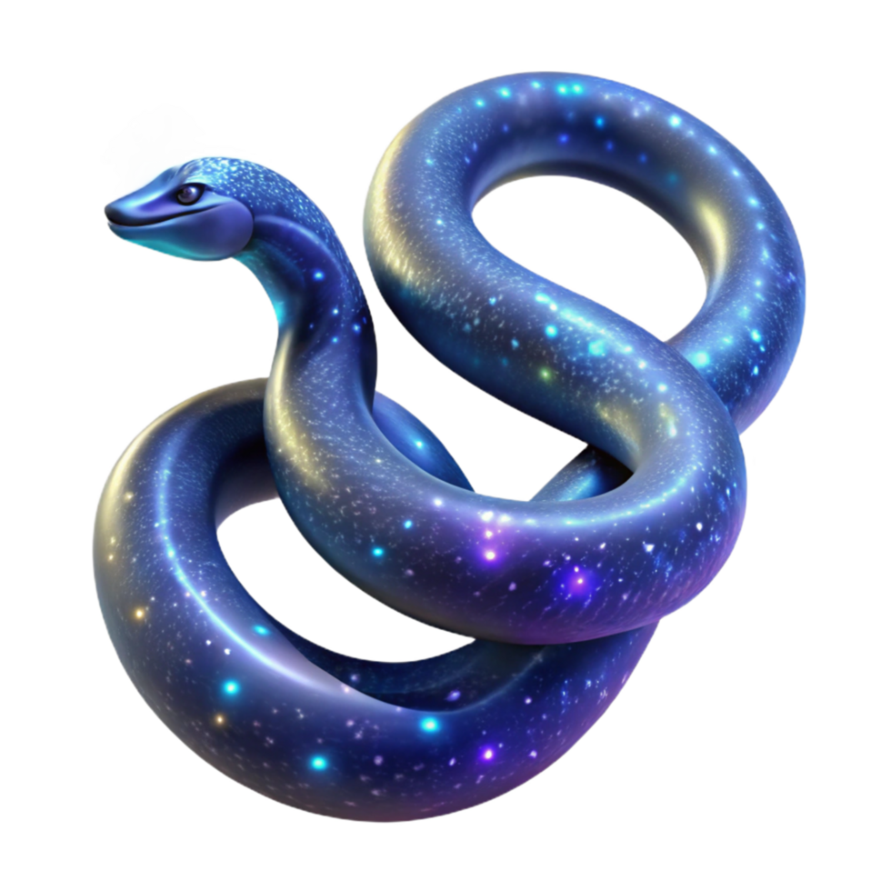 Cosmic Serpent A Celestial Reptilian Creature png