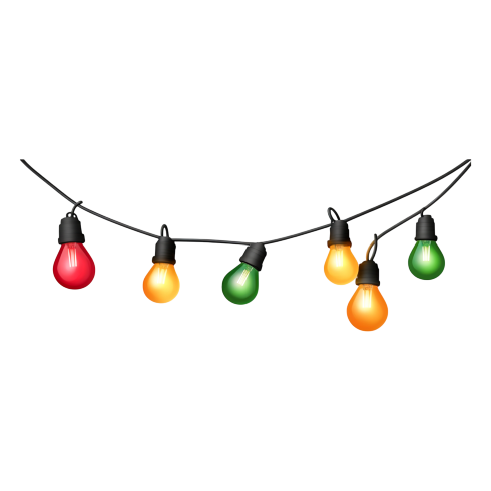Colorful Decorative String Lights for Festive Celebrations and Events png