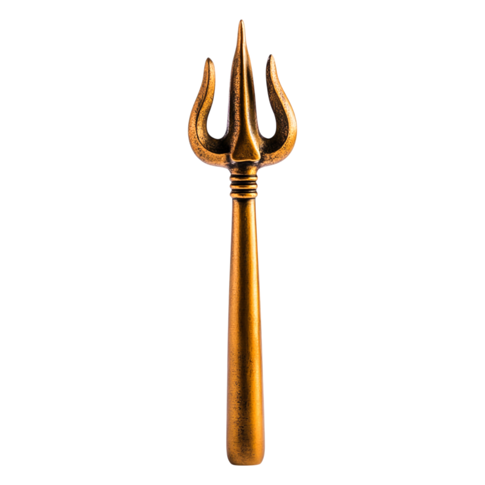 Ornate Vintage Trident Fork for Serving and Displaying Culinary Delights png