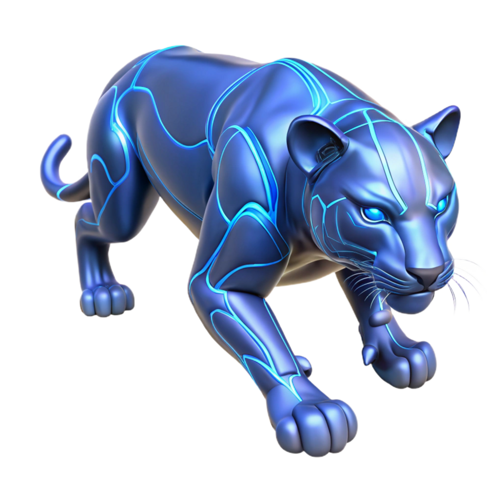 Cybernetic Panther A Futuristic Feline Design png