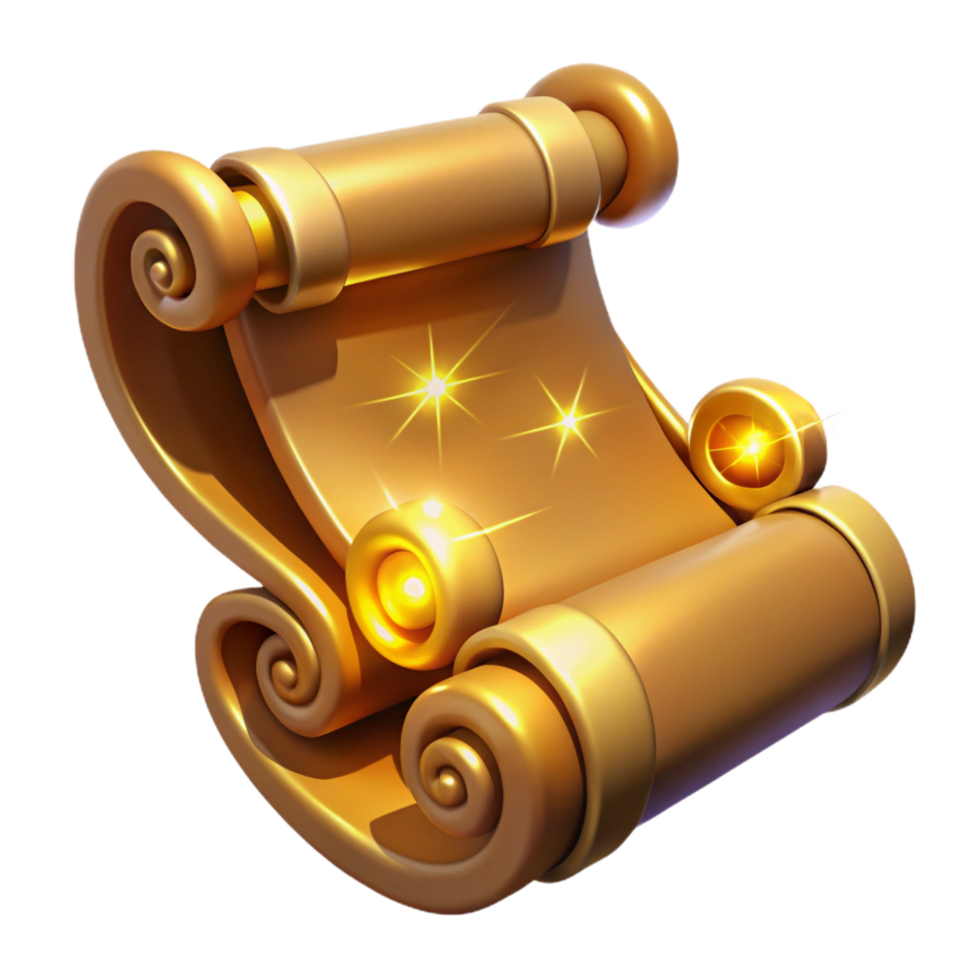 Golden Scroll Unveiling Ancient Secrets and Mysteries png