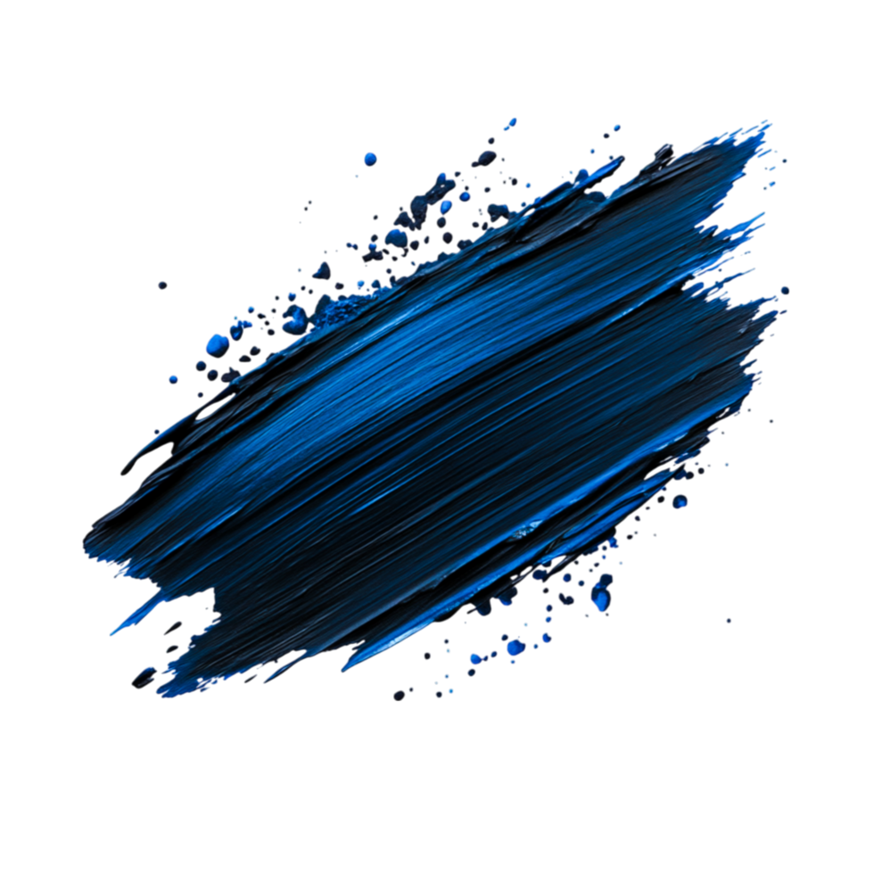 Abstract Blue Brush Stroke on Dark Background for Creative Projects png