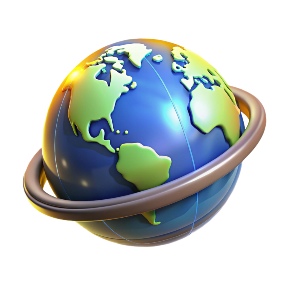 Global Connectivity A 3D Render of Worldwide Interconnection png
