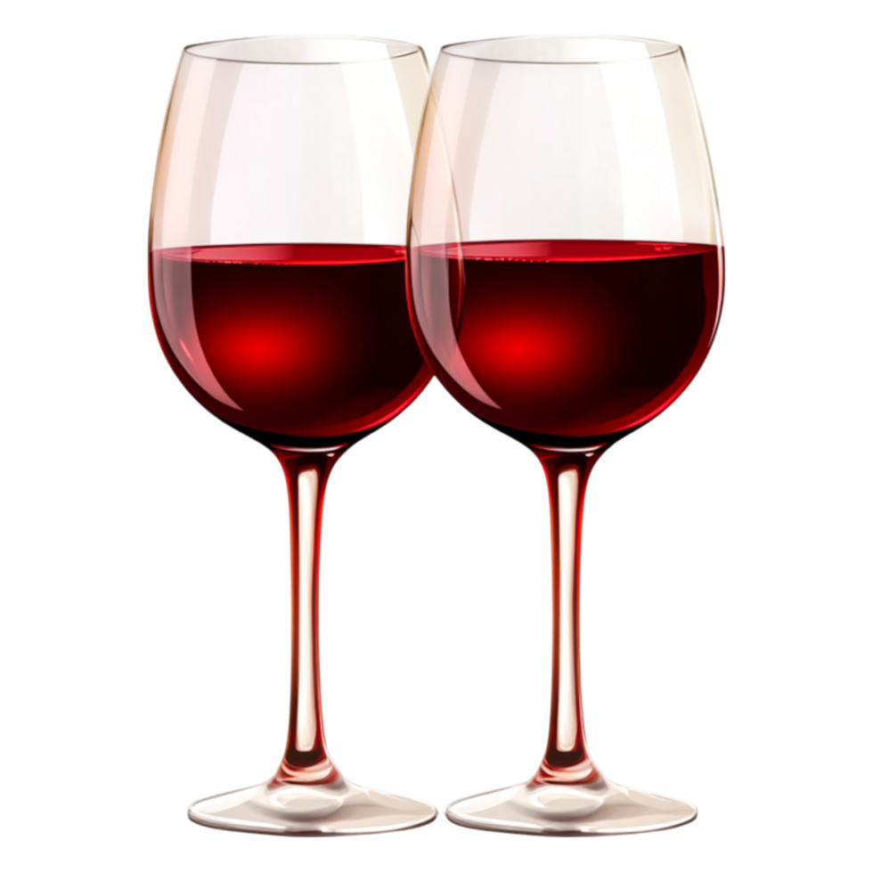 Elegant Glasses of Red Wine Toasting for Celebration Moments png
