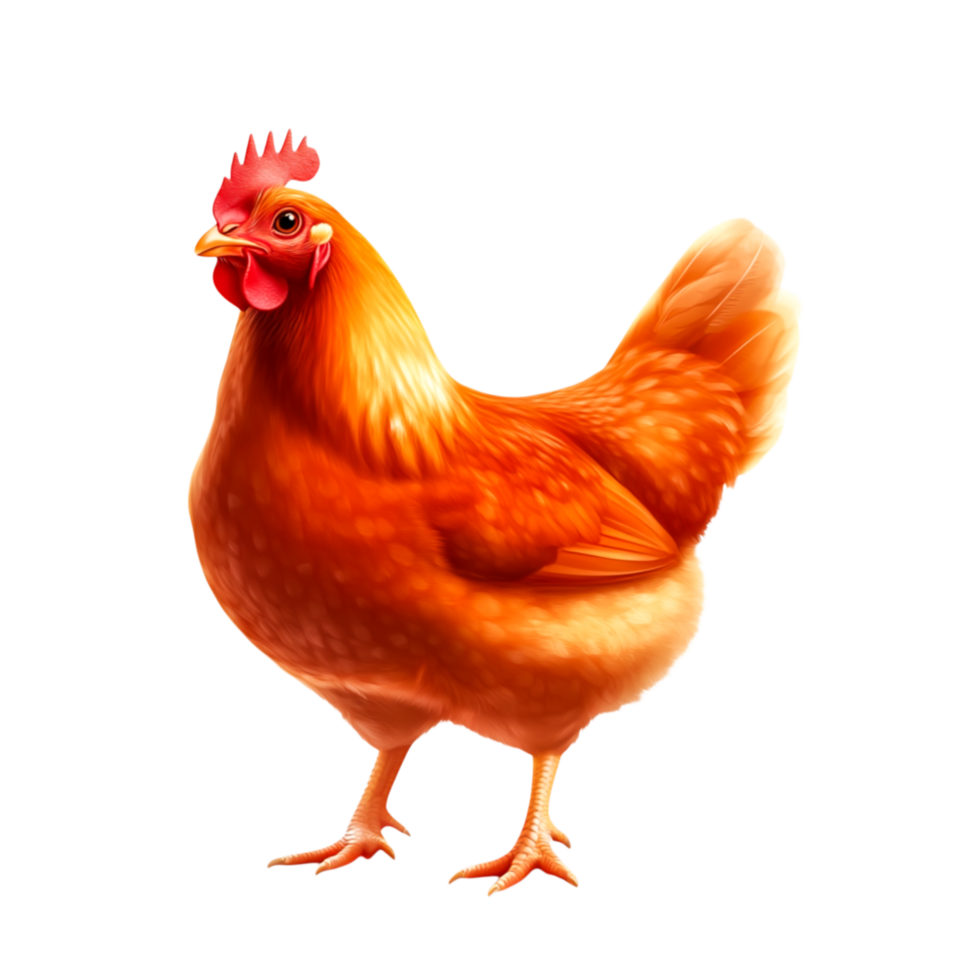 Vibrant Brown Hen with Glossy Feathers in Natural Setting png
