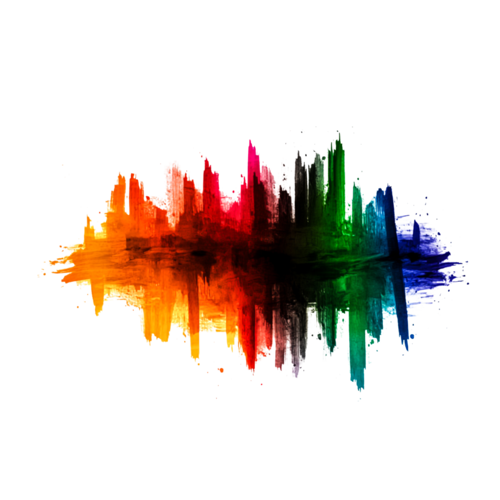 Vibrant Colorful Sound Wave Design for Creative Projects png