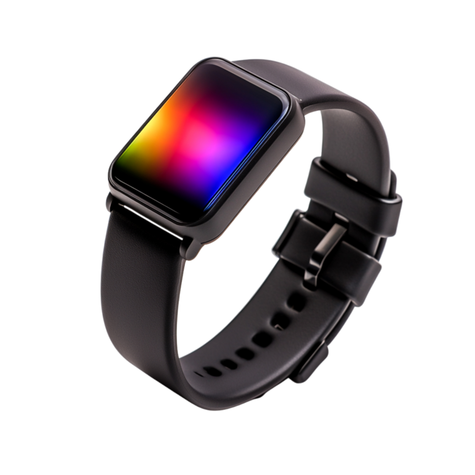 Sleek Smartwatch with Colorful Display png