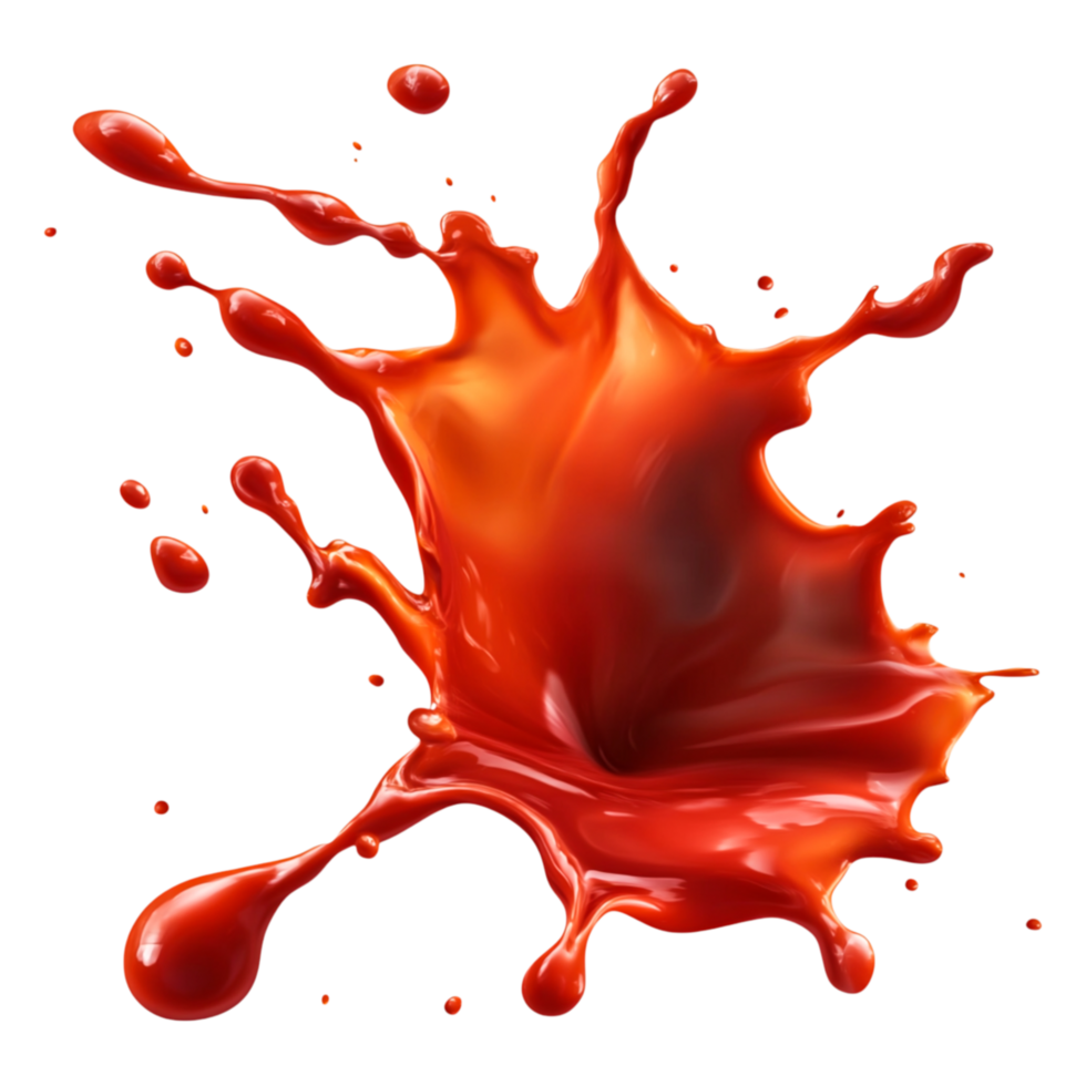 Vibrant Red Liquid Splash on Black Background with Dynamic Motion png