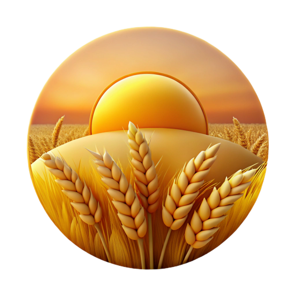 Golden Wheat Field at Sunset A Harvest Symbol png
