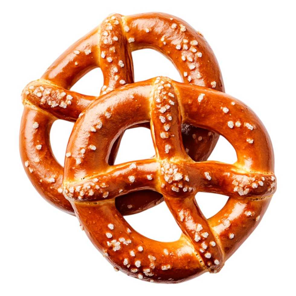 Soft and Chewy Pretzels with Salt Flakes on a png