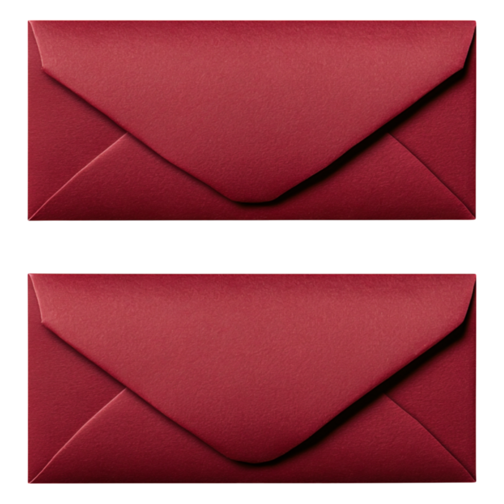 Elegant Red Envelopes for Invitations or Greeting Cards Displayed png